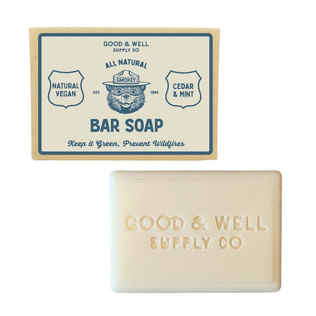 Cedar &amp; Mint Smokey Bear Bar Soap