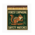 Forest Chipmunk Square Matchbox
