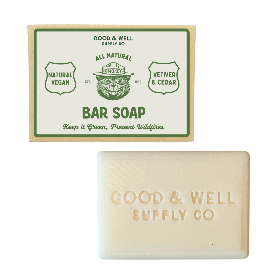Vetiver &amp; Cedar Smokey Bear Bar Soap