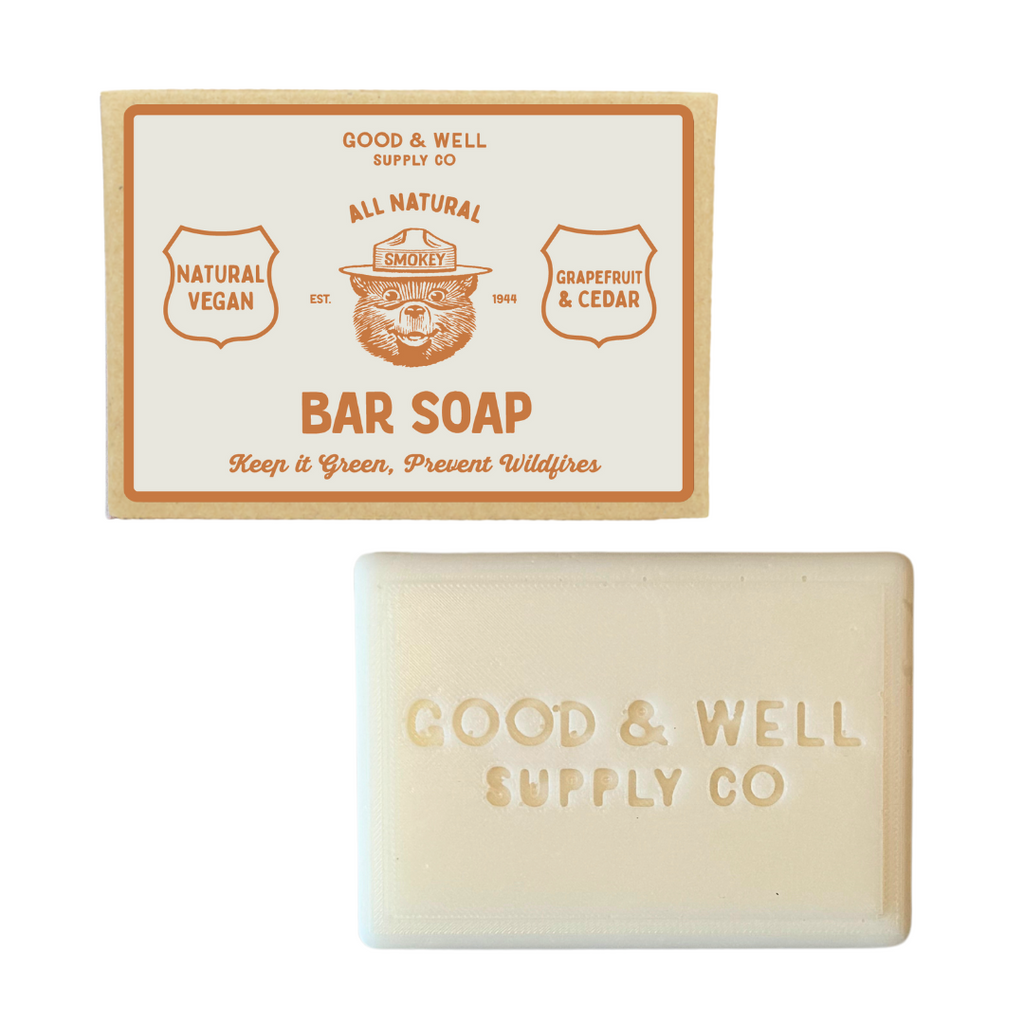 Grapefruit &amp; Cedar Smokey Bear Bar Soap