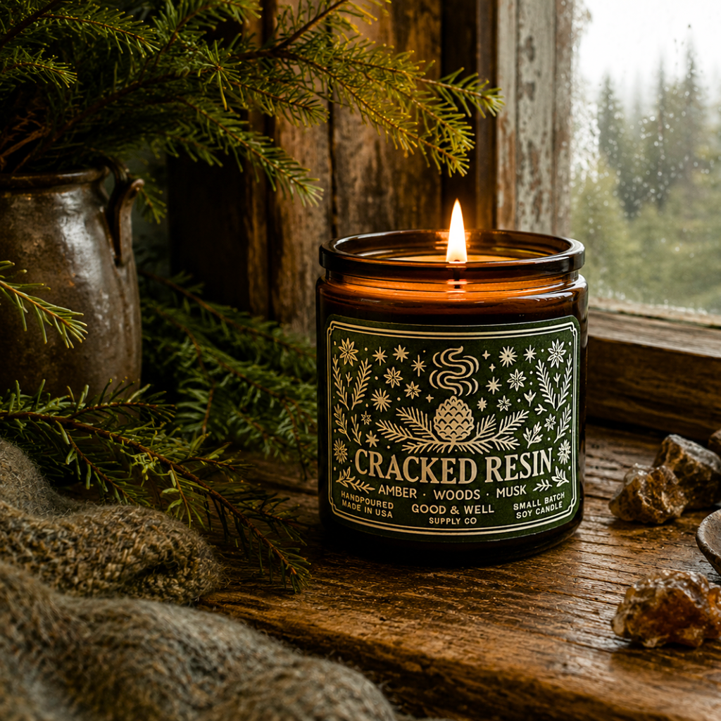 Cracked Resin Soy Candle